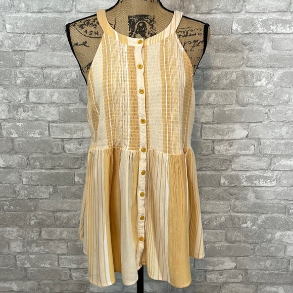 Torrid Seersucker Button Down Striped Top - Picture 1 of 5